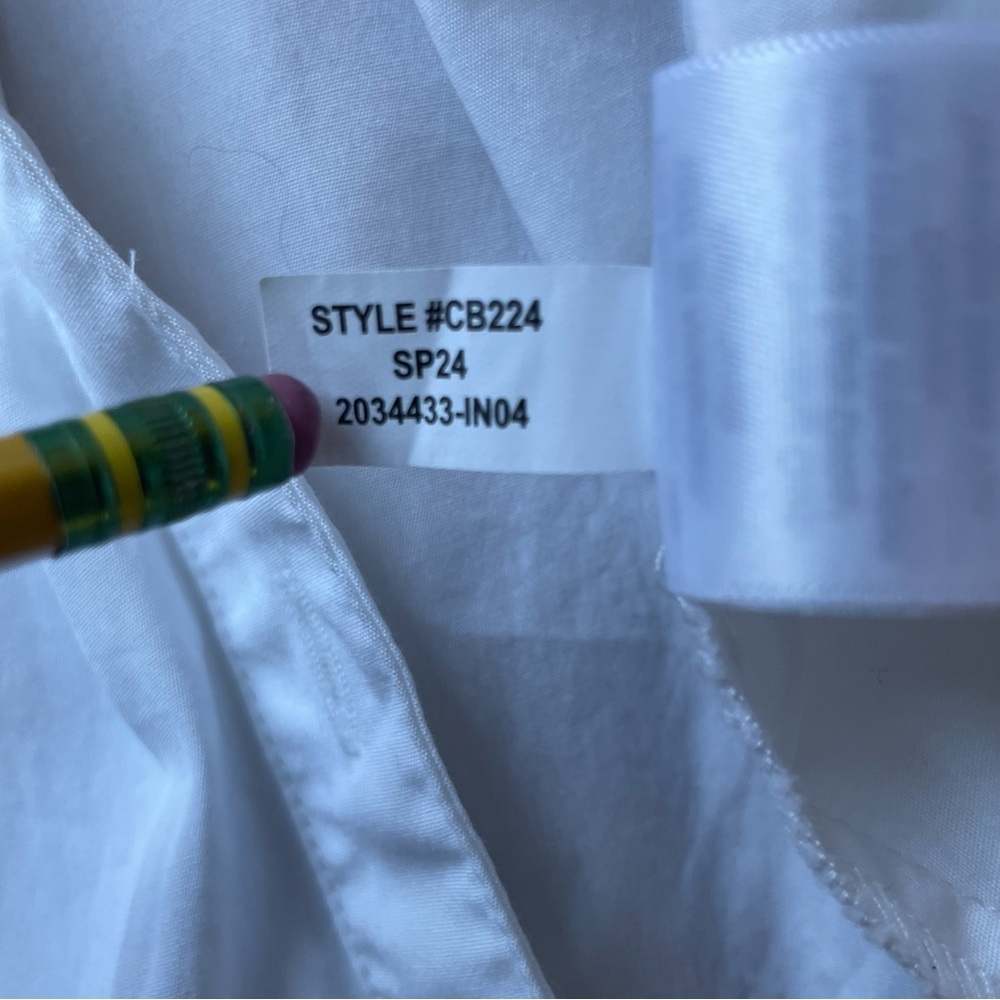 J. Crew White Ruffle Sleeve Amelia Maxi Shirt Dress in Cotton Poplin Size S - Picture 8 of 15